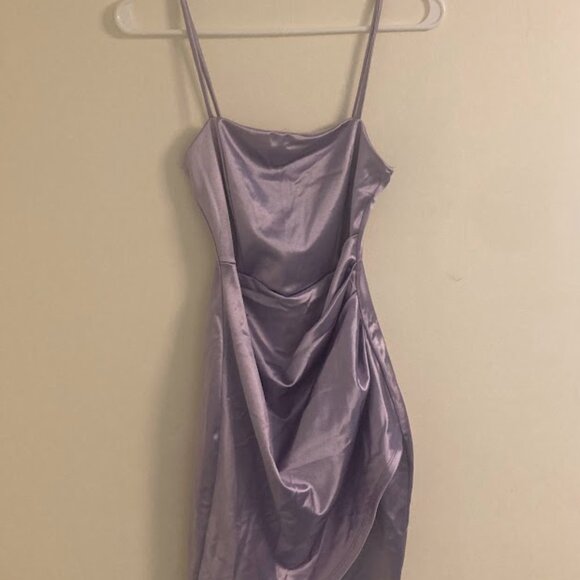 Light Purple Satin Dress - Picture 1 of 5